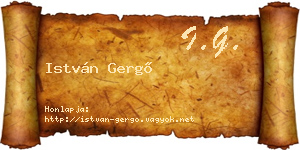 István Gergő névjegykártya