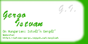 gergo istvan business card